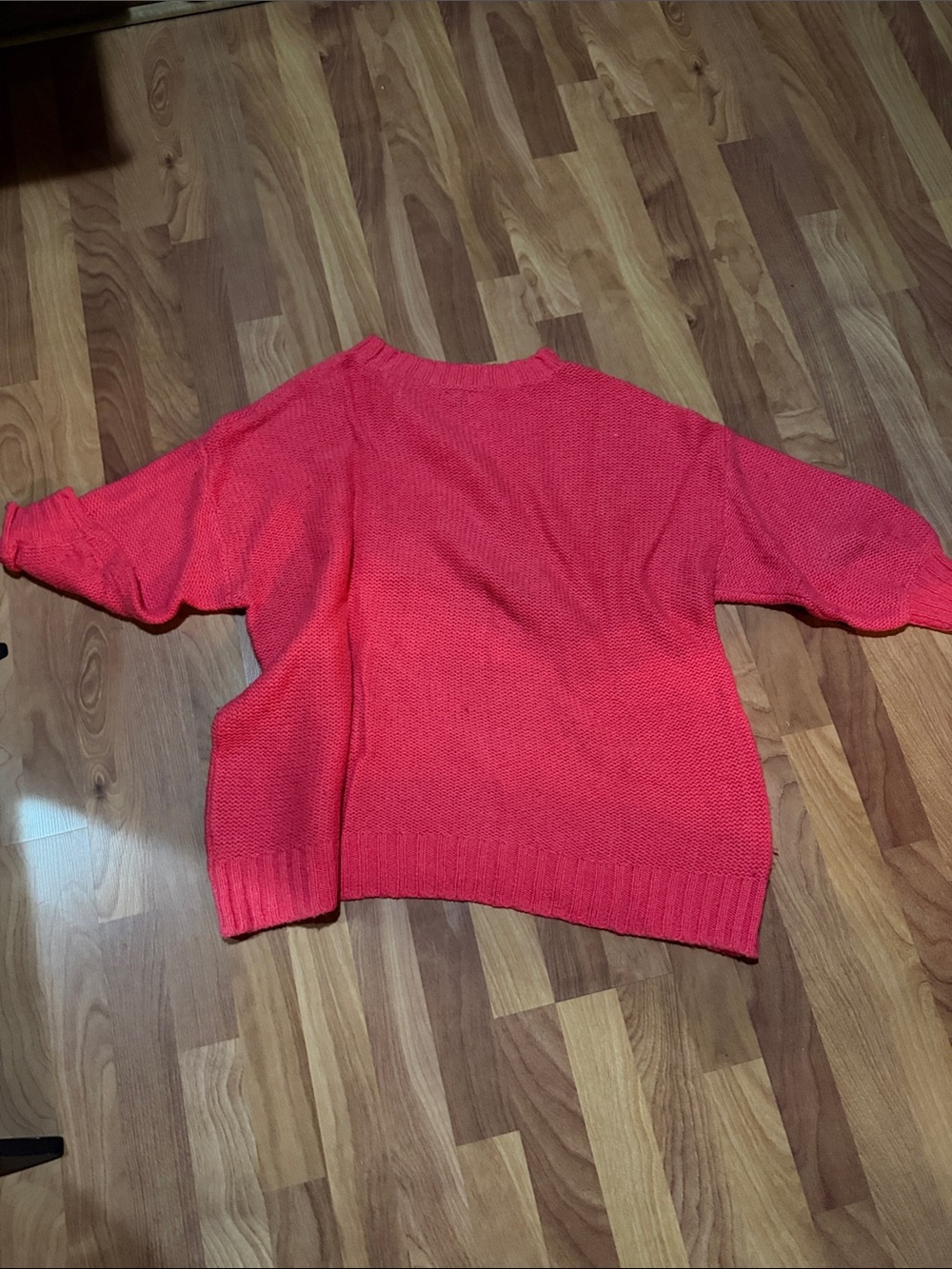 aerie Crewneck Sweater in Bright Coral